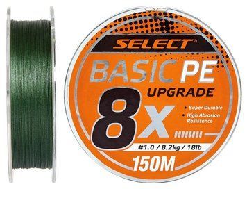 Шнур Select Basic PE 8x 150m Dark Green 0.6/0.10mm 12lb/5.5kg 655877-01 фото