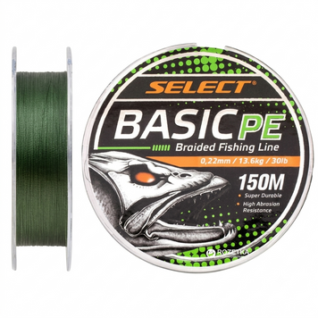 Шнур Select Basic PE 150m Dark Green 0.04mm 5lb/2.5kg 655859-01 фото
