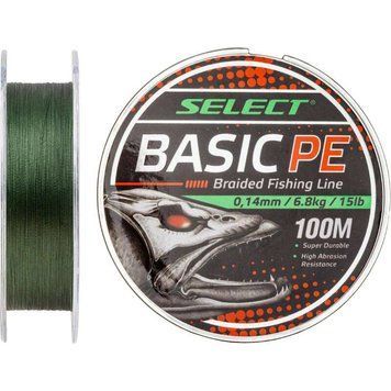 Шнур Select Basic PE 100m Dark Green 0.06mm 6lb/3kg 655820-01 фото